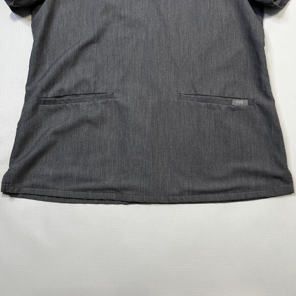 Figs Technical Casma Short Sleeve Scrub Top Gray Womens Medium 3 Pocket FW1100 - Picture 2 of 9